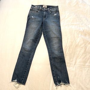 Paige Hoxton Ankle Skinny Jeans Jazzie Destructed